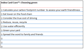 index card greening week 7