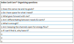 release organizing questions